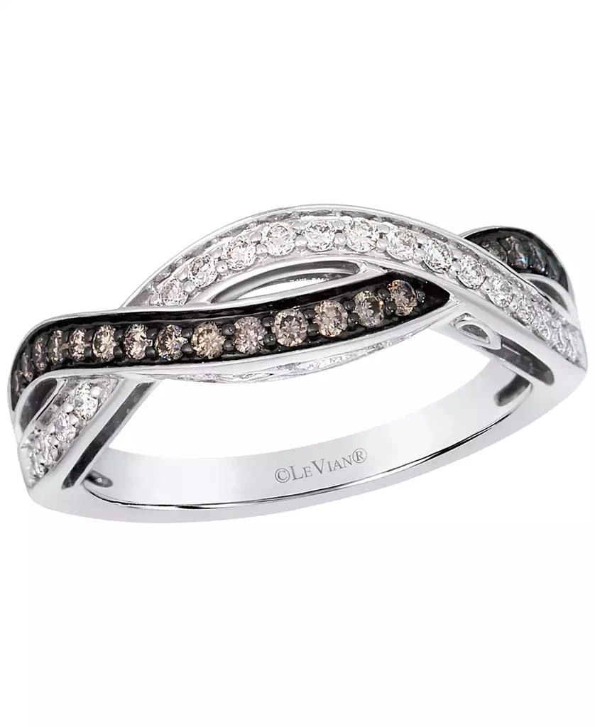 Le Vian Chocolate Diamond (0.20 ct. t.w.) 
Vanilla Diamond (0.19 ct. t.w.) Ring in 14k Vanilla Gold