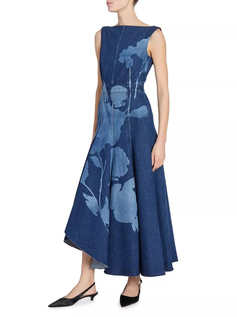 Floral Denim Fit-&amp;-Flare Midi-Dress  On Sale Now with Up to 60% Off |  Discover Exclusive Deals & Savings at BeyondStyle  Authentic Erdem  sleeveless|fit & flare|floral|Women's|midi-length|boatneck|women's|dresses|lgbtq-owned  or founded|women's ...