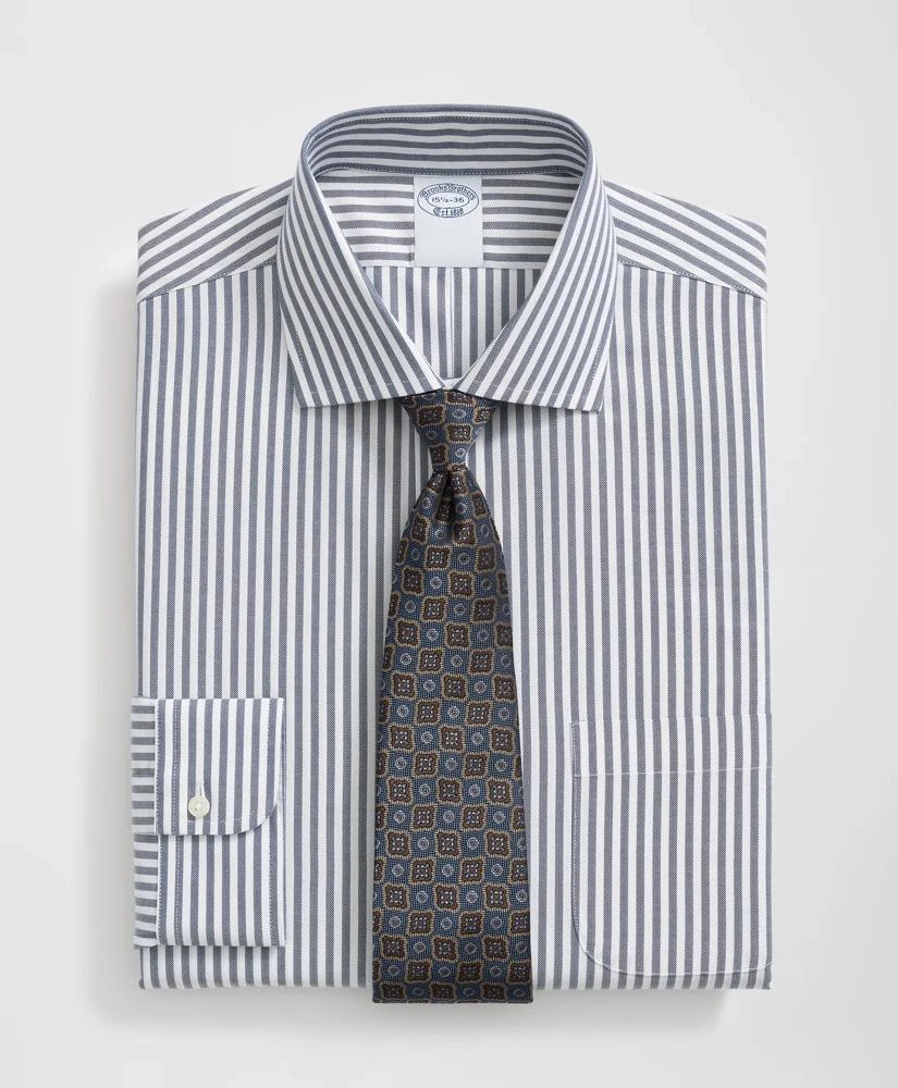Brooks Brothers Stretch Supima® Cotton Non-Iron English Spread Collar, Striped Dress Shirt 1