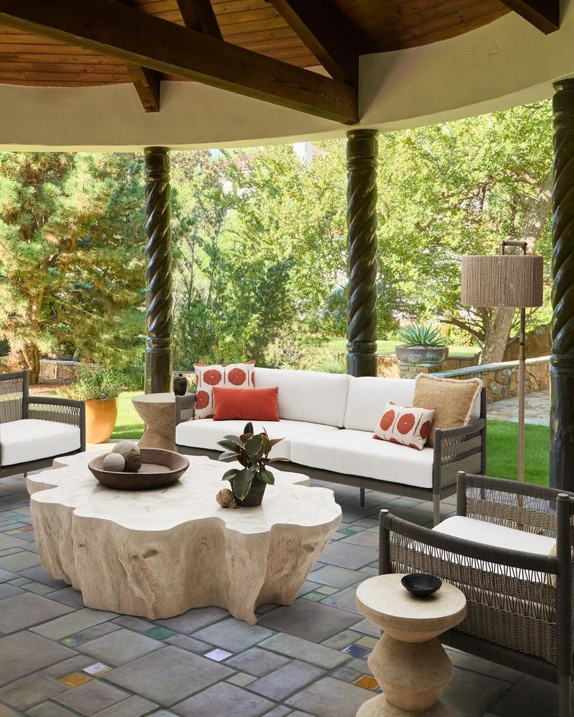Neiman Marcus Geo Outdoor Garden Seat 2