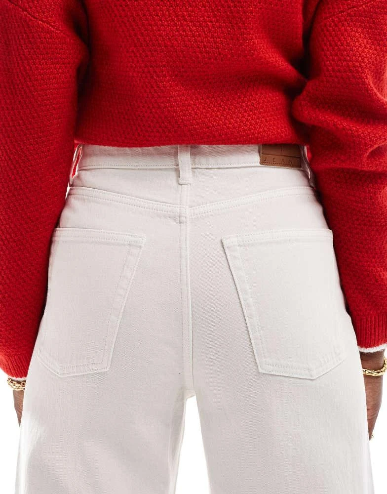 Tommy Jeans Tommy Jeans wide leg jeans in ecru white 4