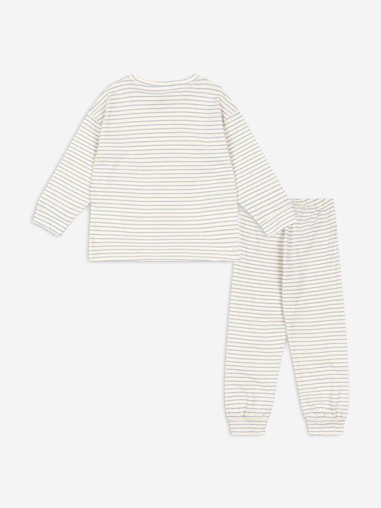 Konges Slojd Kids Striped Gio Pant Set in Blue