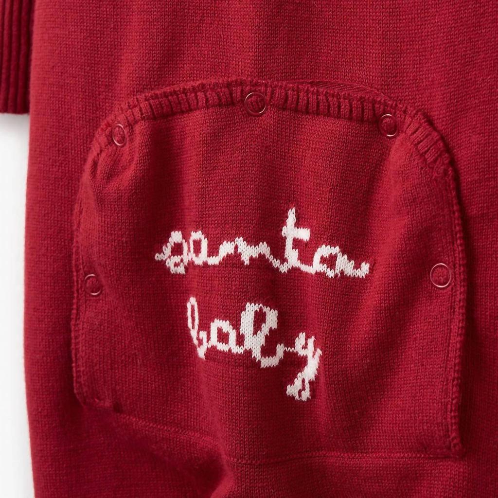 Elegant Baby Kids
 Santa Baby Jumpsuit In Red