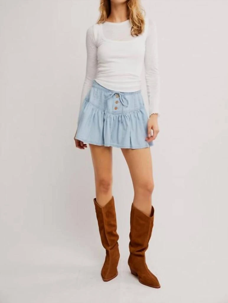 Free People Free People - Roselle Denim Mini Skirt 4