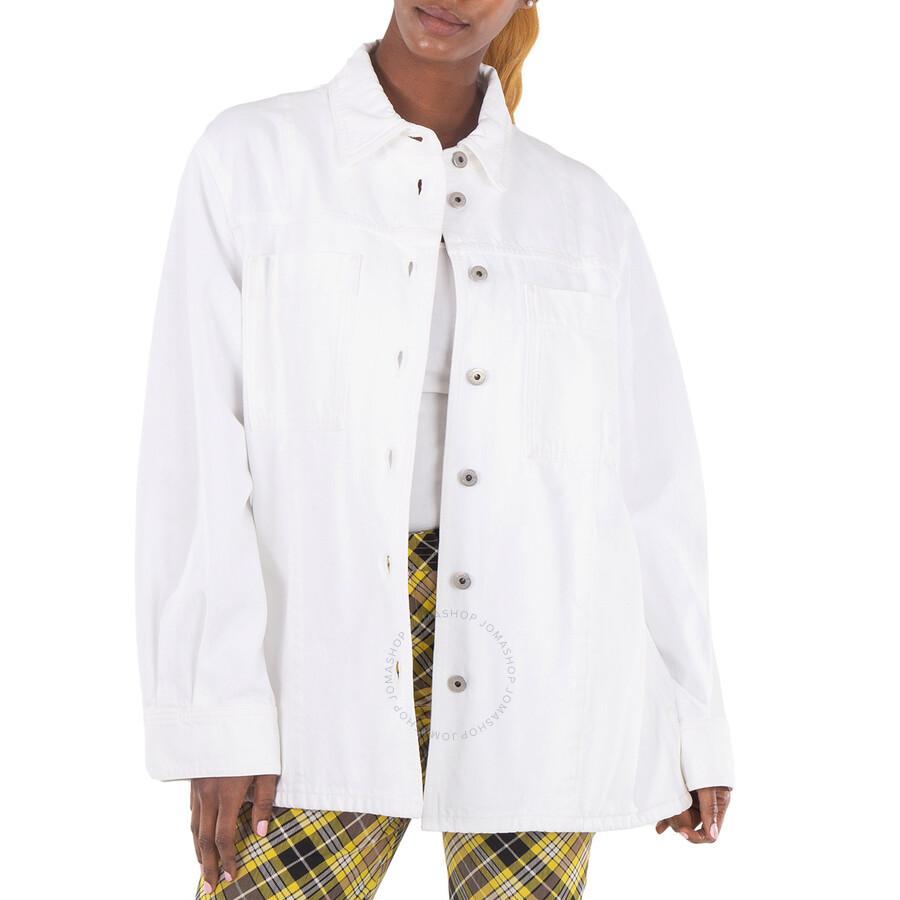 Burberry Benssen EKD Embroidered-Logo Denim Jacket