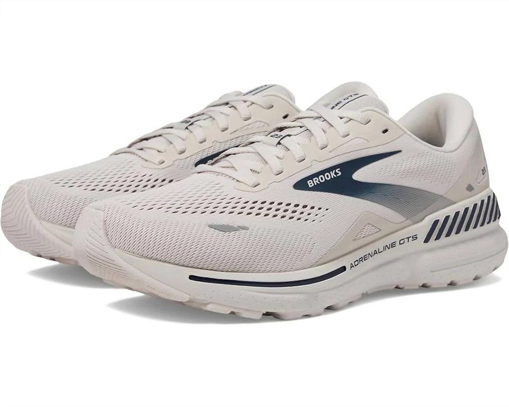Brooks Men's Adrenaline Gts 23 Running Shoes In Crystal Grey/surf The Web Grey 1