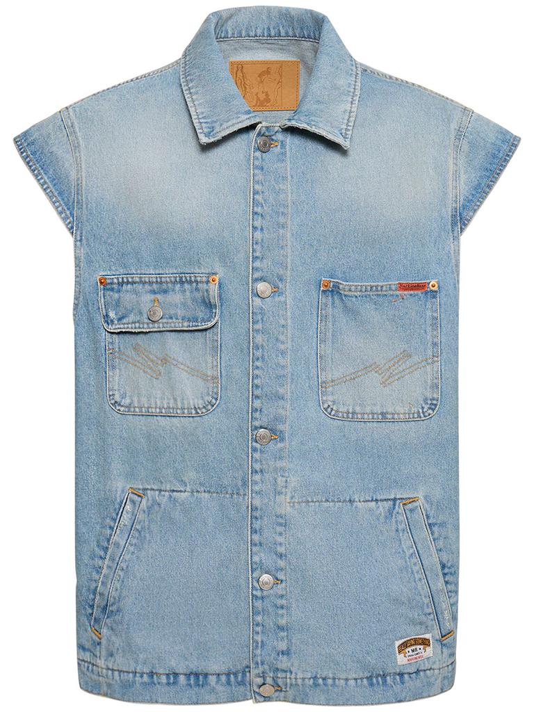 MARTINE ROSE Cotton Denim Vest