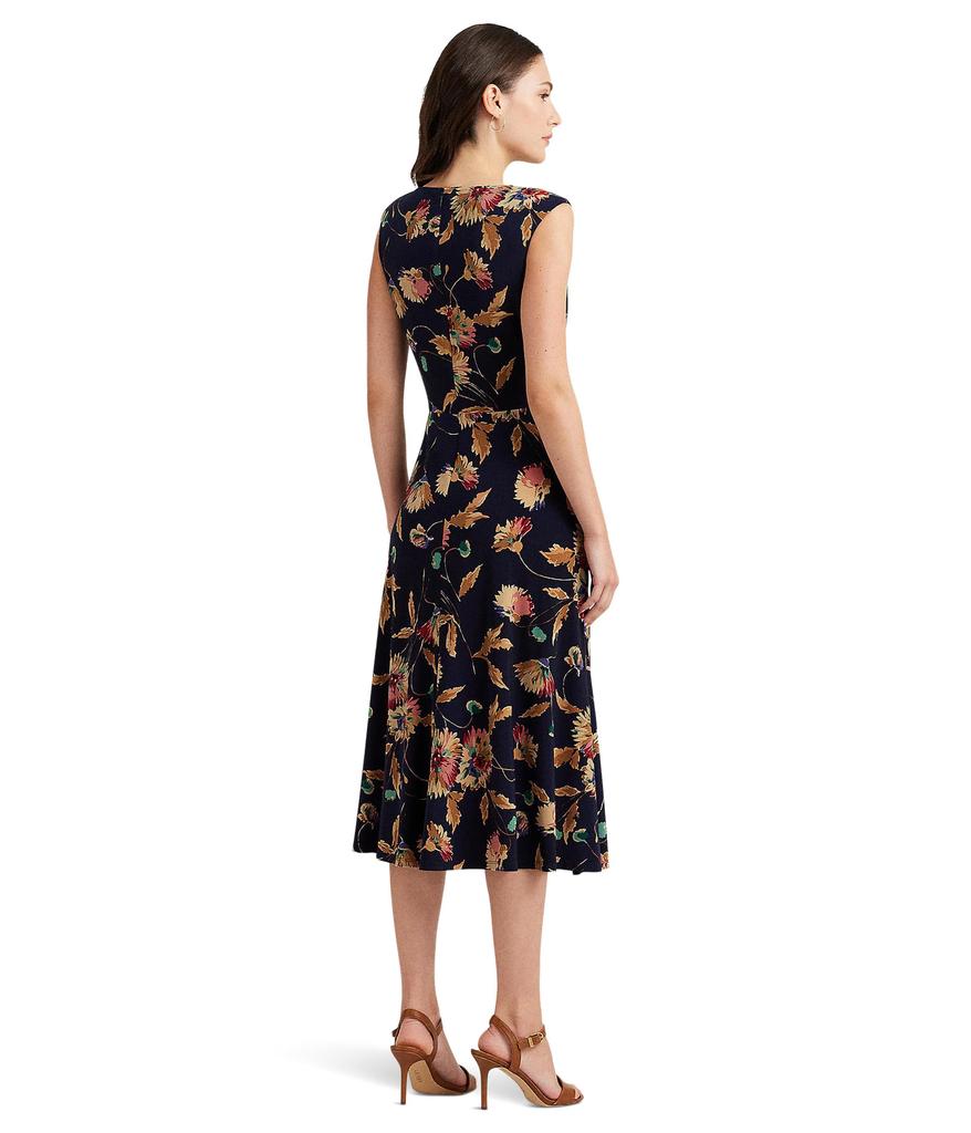 LAUREN Ralph Lauren Floral Twist-Front Stretch Jersey Dress