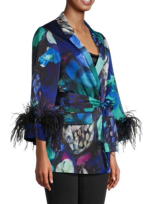 UNGARO Lily Tie-Waist Floral Jacket 3