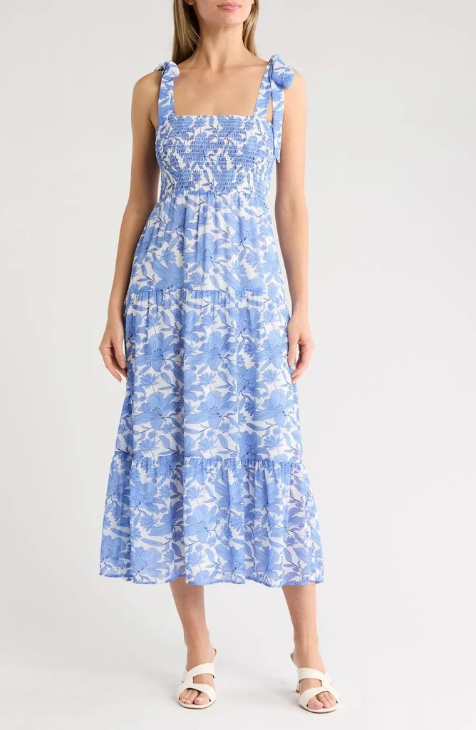 navy blue dress with white piping Navy Corduroy Geo Smocked Collared Dress – Classic Whimsy