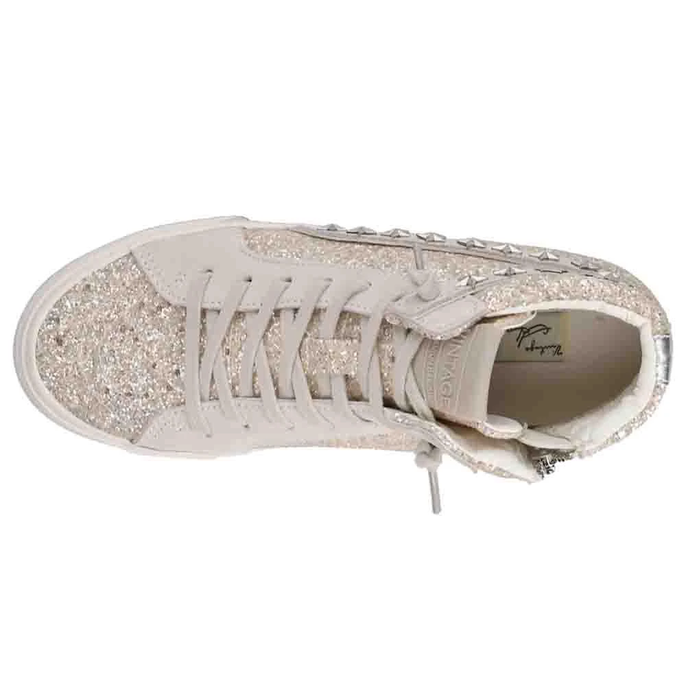 Vintage Havana Hailey Glitter Studded High Top Slip On Sneakers 4