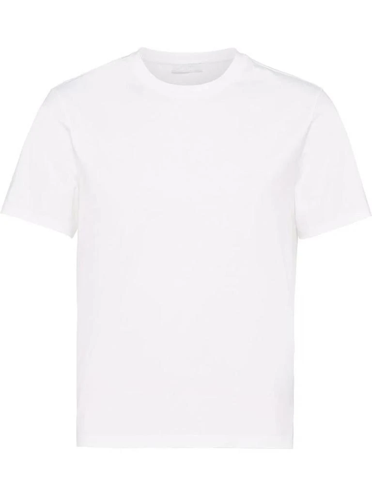 Prada Prada Logo-Embroidered Cotton T-Shirt 1