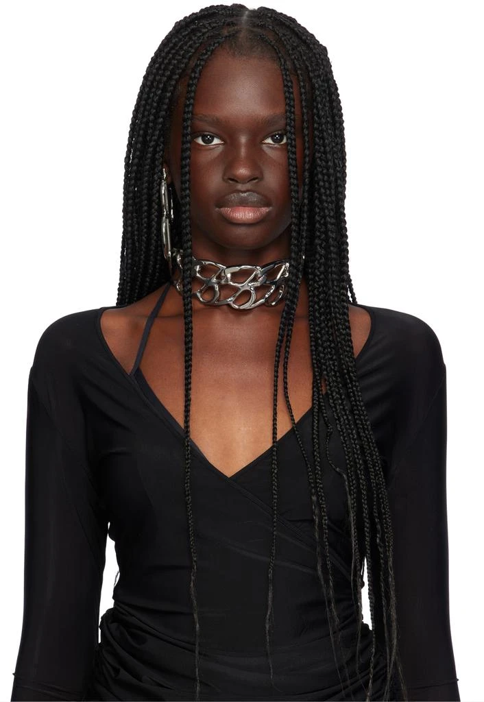 BLUMARINE Silver B Monogram Choker 2