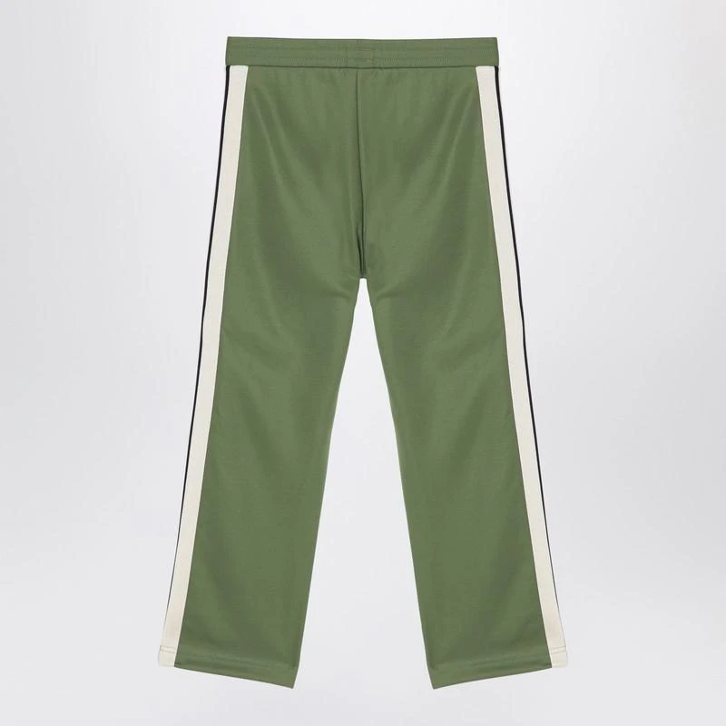 Palm Angels Military green jogging trousers with logo 2