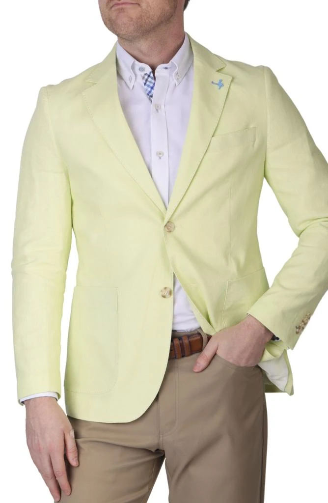 TailorByrd Solid Notch Lapel Linen Blend Sport Coat 3