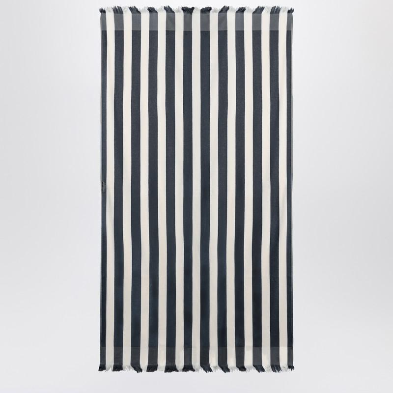 Tekla White and blue striped beach towel