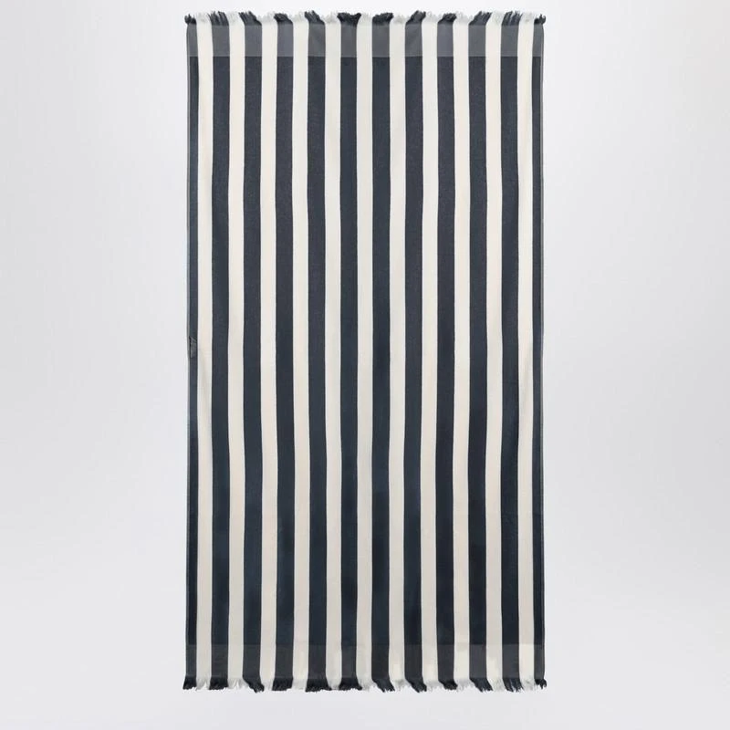 Tekla White and blue striped beach towel 2