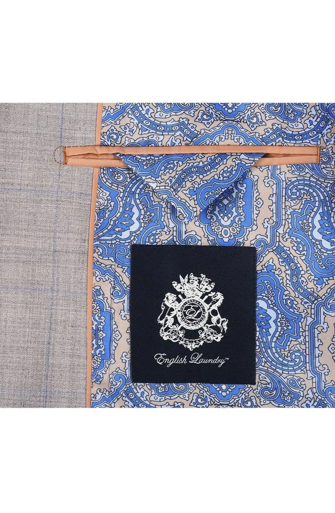 English Laundry Plaid Grey Wool Blend Suit 8