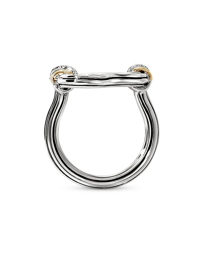 John Hardy Sterling Silver & 14K Yellow Gold Bamboo Diamond Heart Ring 4