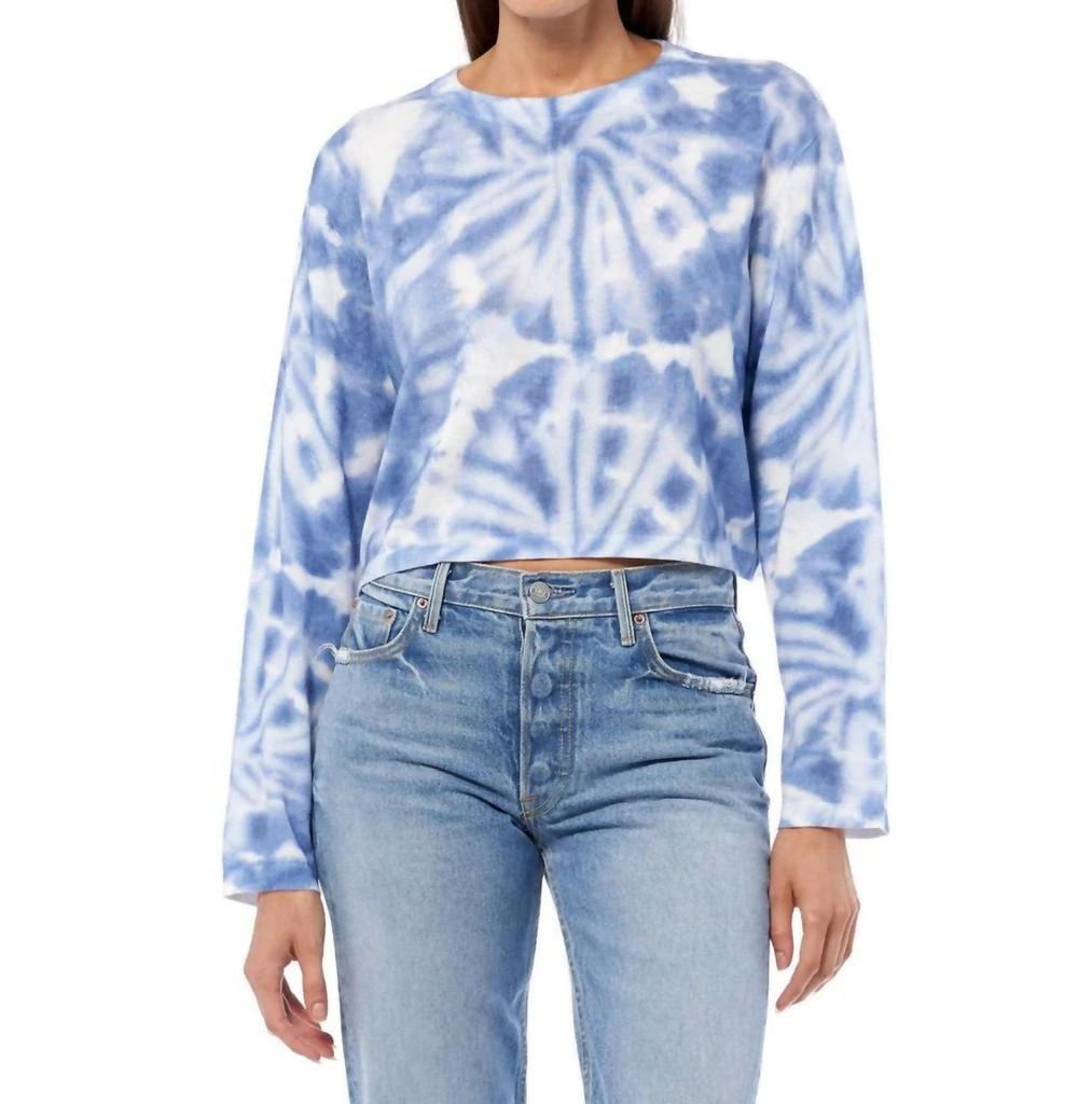 360 Cashmere Blake Sweater In Azure 1