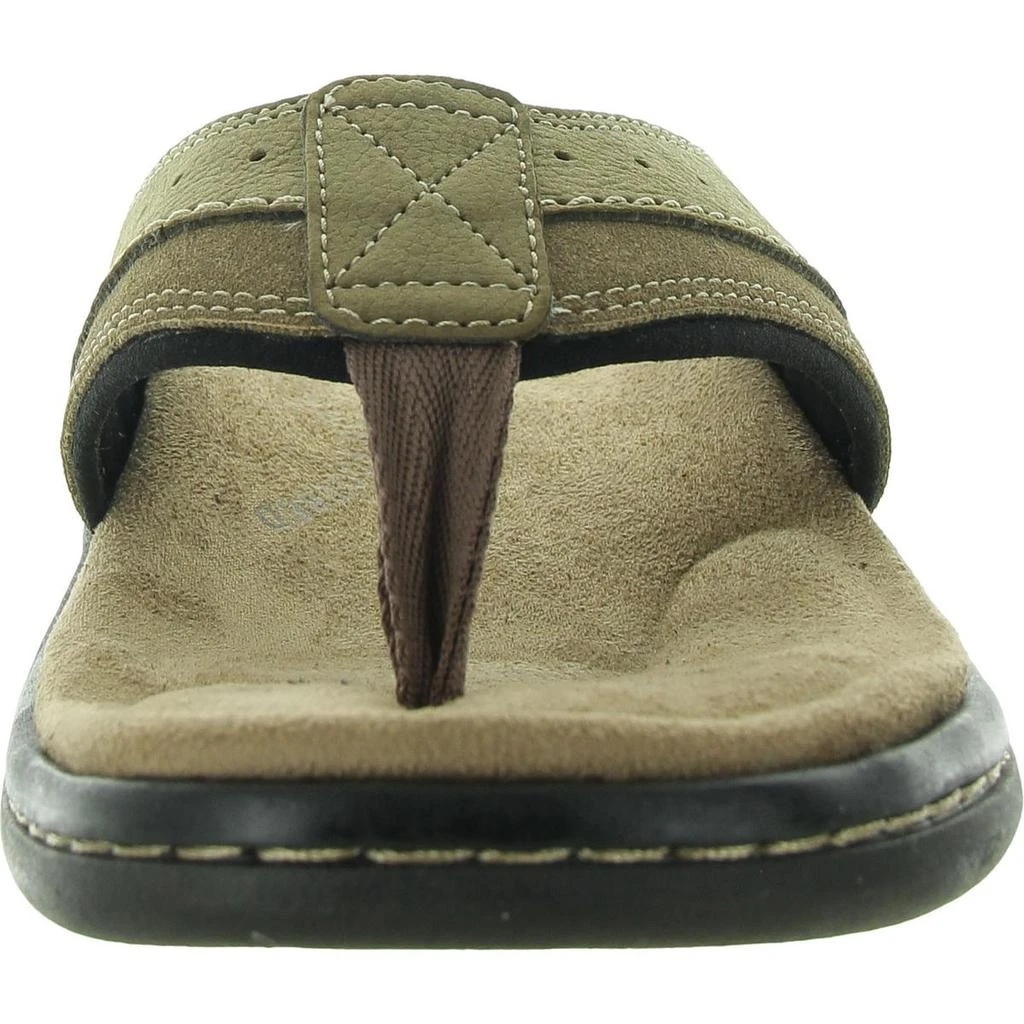 Dockers Laguna Mens Memory Foam Faux Leather Flip-Flops 2