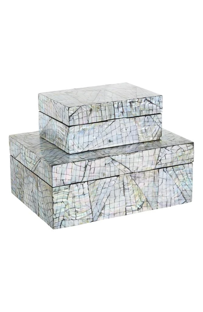 UMA Contemporary Set of 2 Decorative Mother of Pearl Boxes 1