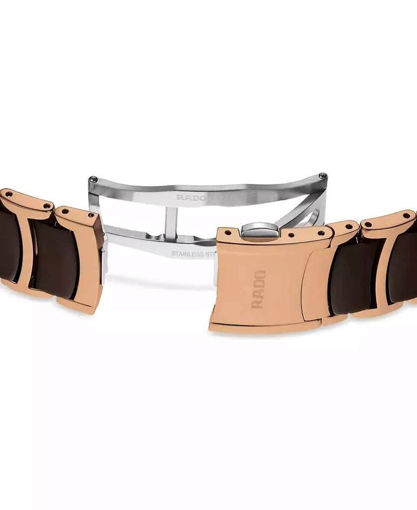 Rado Unisex Swiss Centrix Diamond (1/10 ct. t.w.) Brown Ceramic & Rose Gold PVD Bracelet Watch 40mm 4