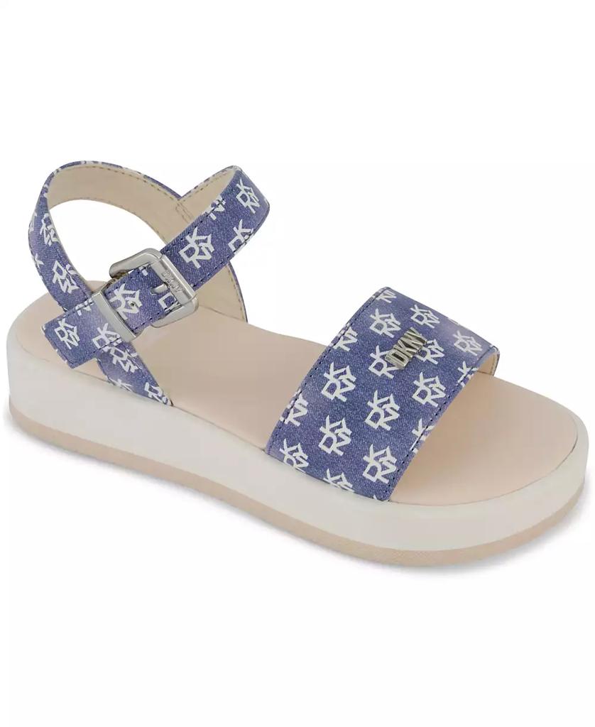 DKNY Little & Big Girls Lottie Brea Logo Platform Sandals