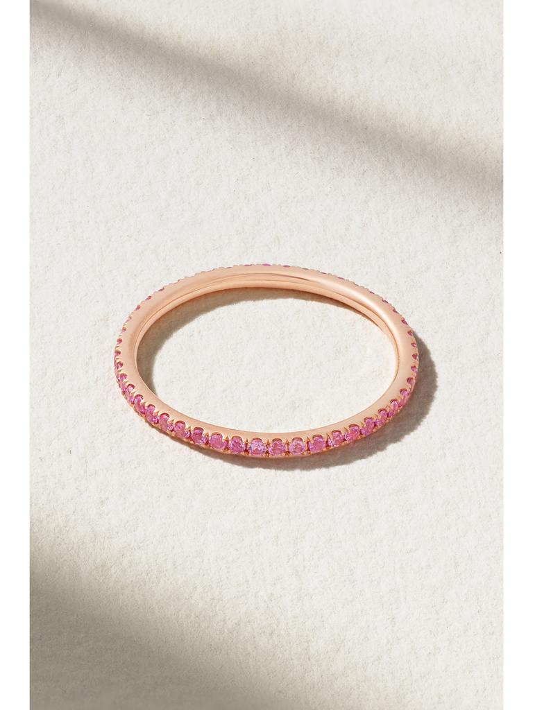 Ileana Makri Thread 18k 玫瑰金蓝宝石戒指