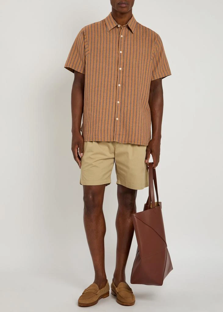 Oliver Spencer Gassison striped linen-blend shirt 4