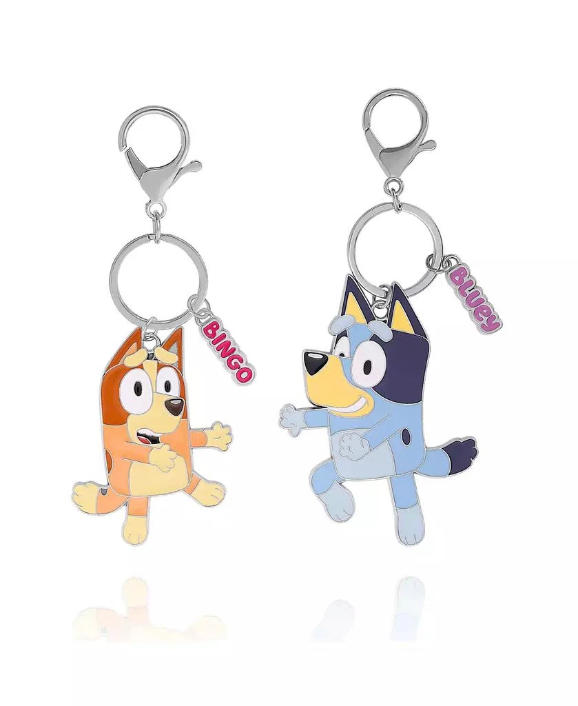 Bluey and Bingo Enamel Charm Keychains - 2 Pack Set