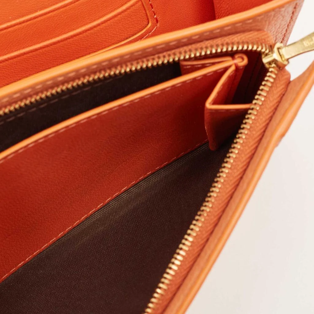 Mulberry Mulberry Orange Leather Flap Continental Wallet 6