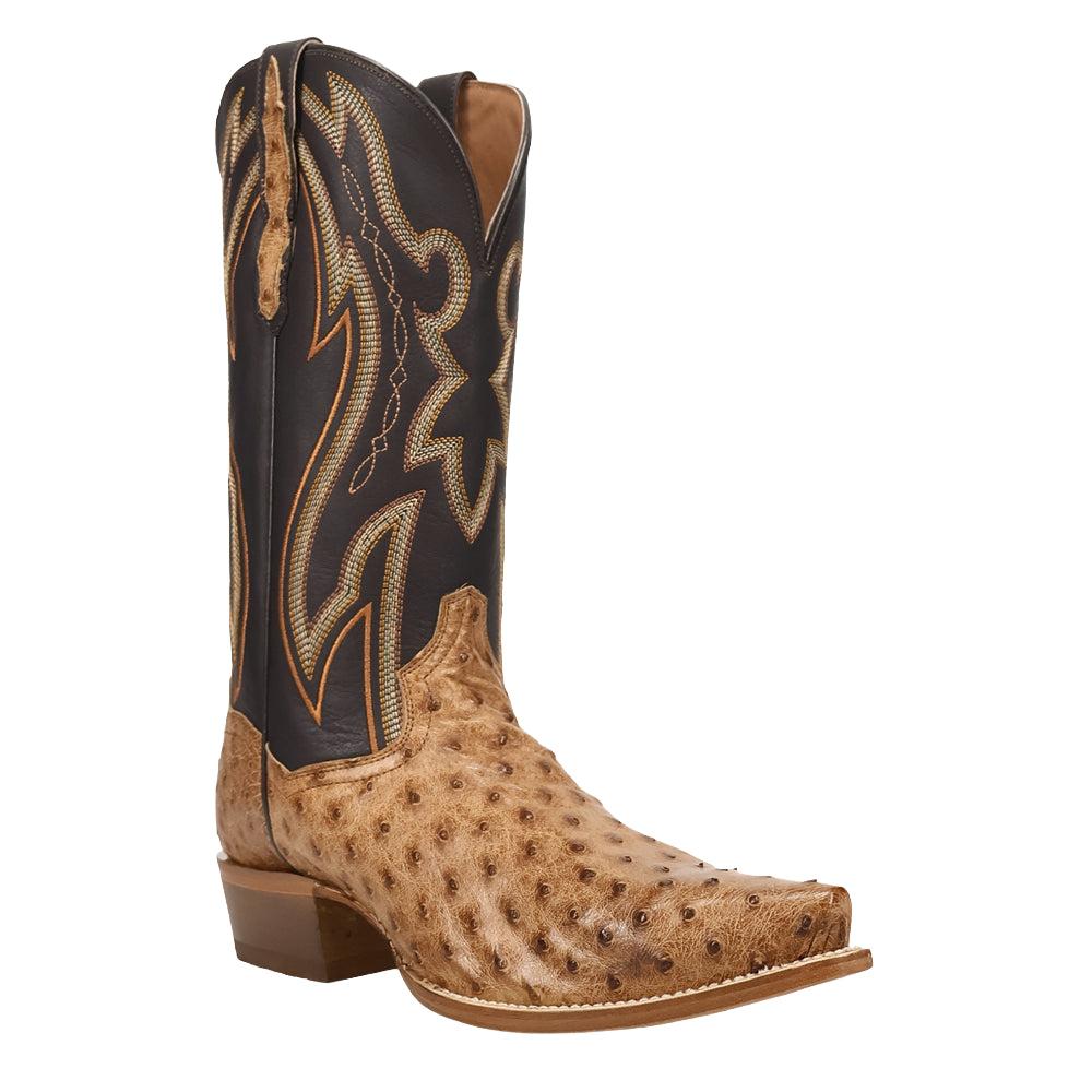 Dan Post Boots Grit Full Quill Ostrich Snip Toe Cowboy Boots