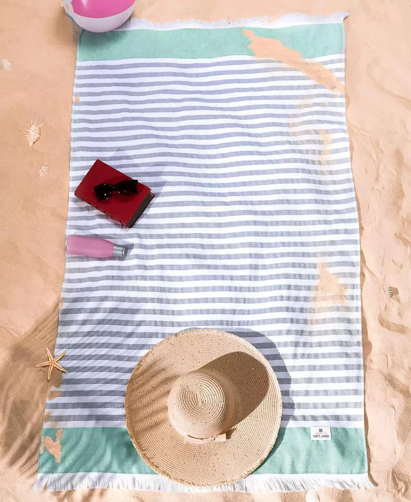 American Soft Linen Peshtemal 100% Turkish Cotton 4-Pack Beach Towels, 35" x 60" 5