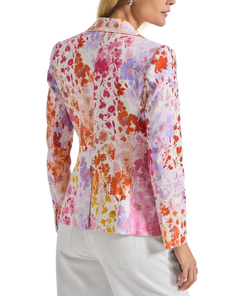 Derek Lam Irina Floral Print Linen Blend Blazer 2