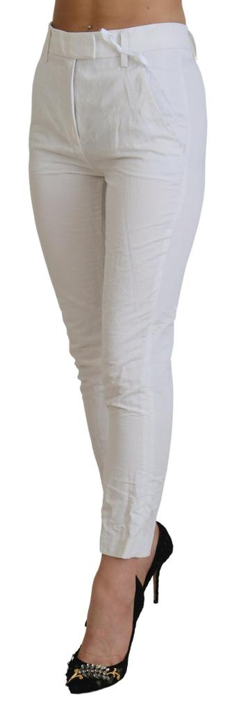 DONDUP Dondup White High Waist Tapered Women Pants