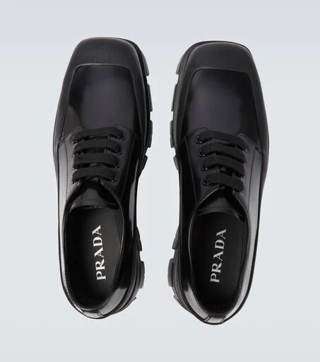 Prada Paneled leather Derby shoes 4