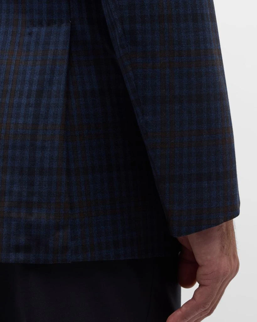 Isaia Men's Windowpane Wool Sport Coat 7