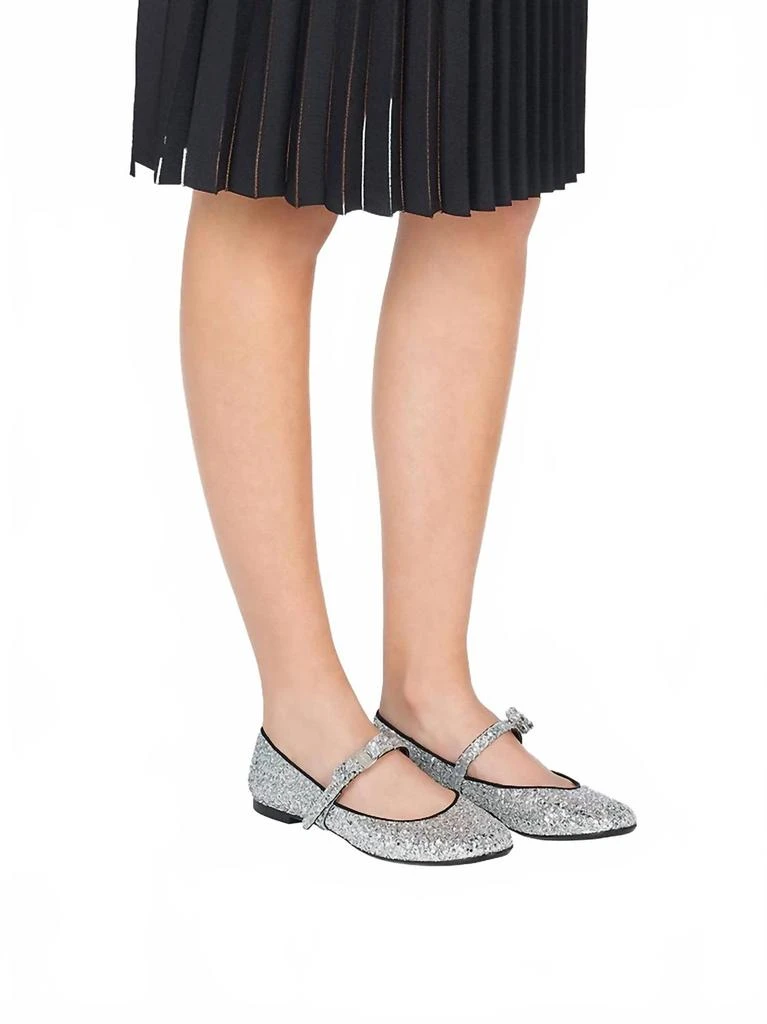 Salvatore Ferragamo Women
s Mary Jane Flat In Silver 5