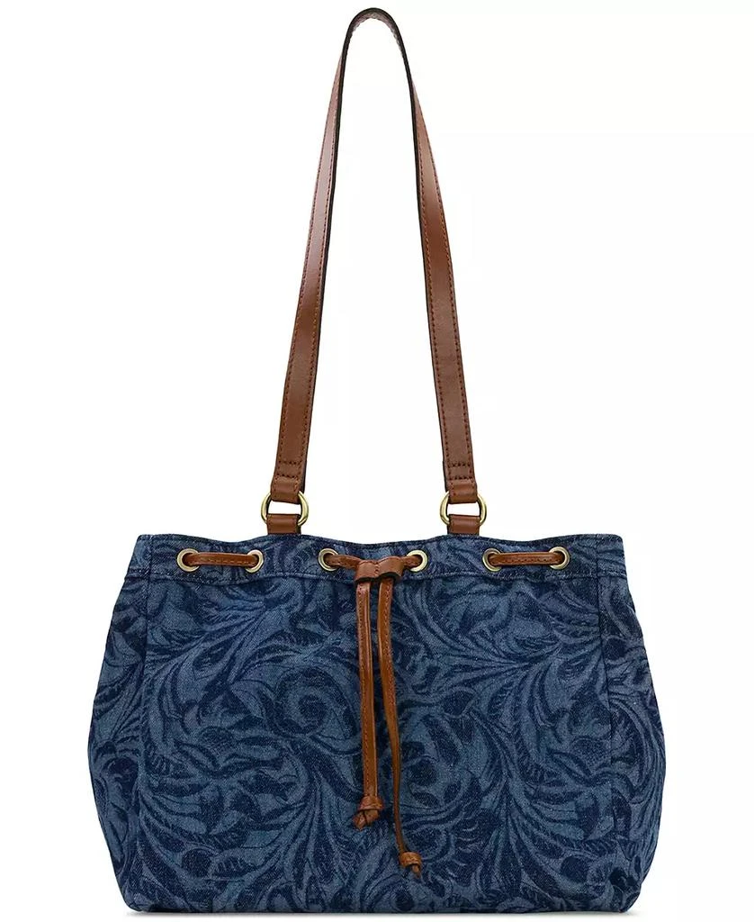 Patricia Nash Mouliana Small Denim Drawstring Satchel 1