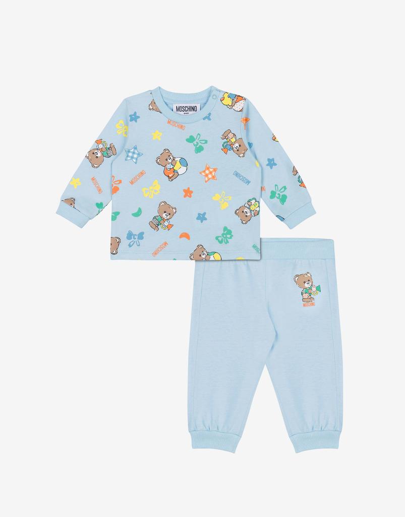 Moschino Baby Teddy Bear Cotton T-shirt And Pants Set