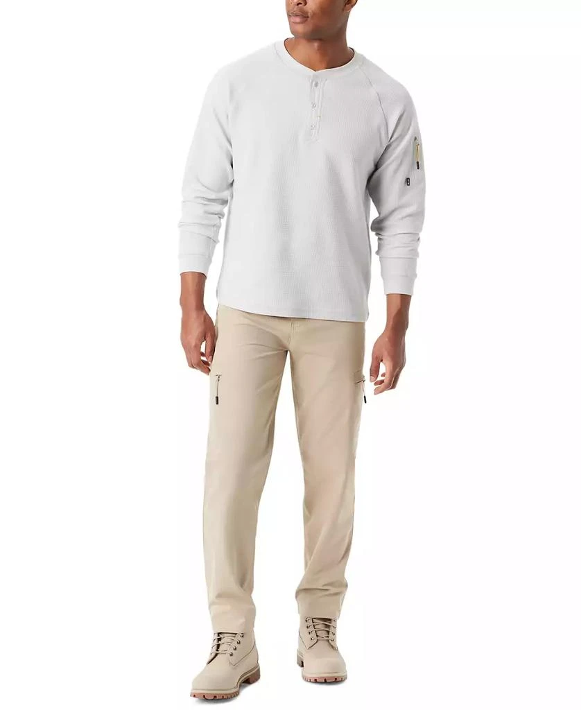 BASS OUTDOOR Men's Relaxed Fit Performance Thermal Long Sleeve Henley 5