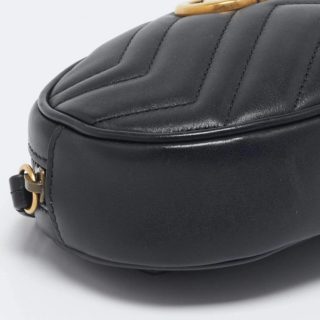 Gucci Gucci Black Matelassé Leather Mini GG Marmont Belt Bag 13
