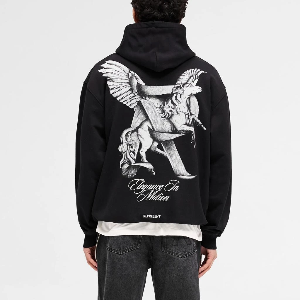 Represent Men's Elegance In Motion Hoodie - Jet Black 3