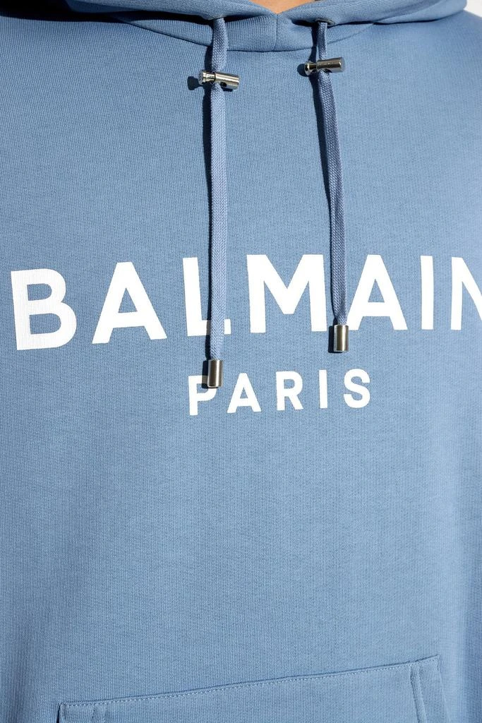 Balmain Balmain Logo Printed Drawstring Hoodie 5