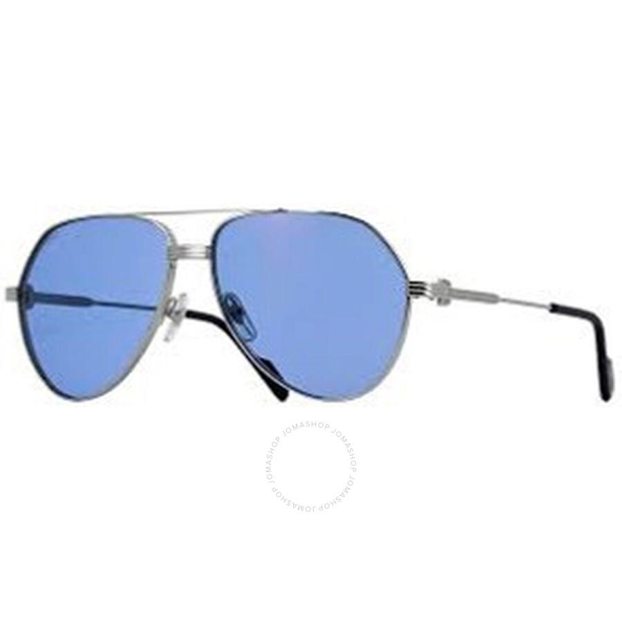 Cartier Blue Flash Pilot Men's Sunglasses CT0303S 003 61