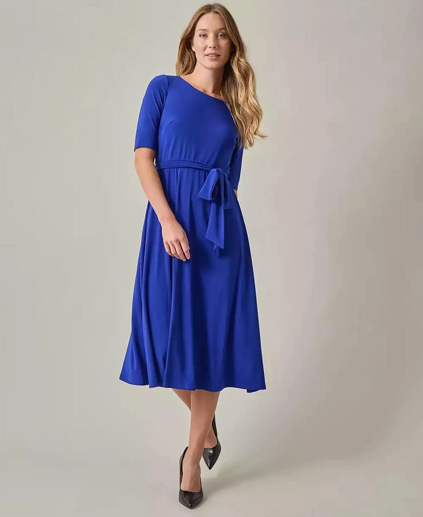 tie-waist fit-and-flare dress Kasper Women's Fit And Flare Dress, 16