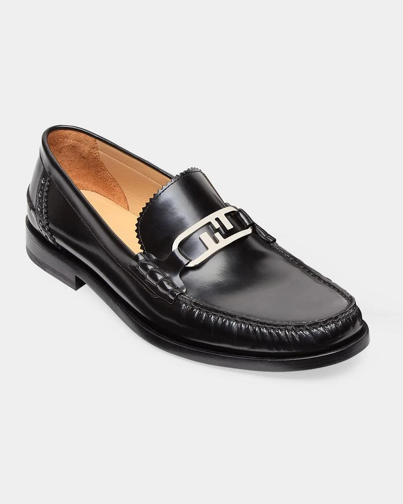 Men’s Fendi Loafer - Mocassino FF Squared Drivers Leather Black | Fendi main image 4