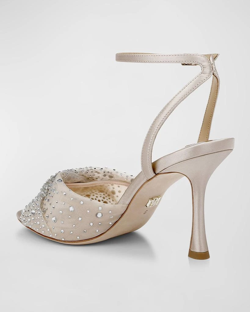 Badgley Mischka Cameryn Embellished Mesh Ankle-Strap Sandals 3