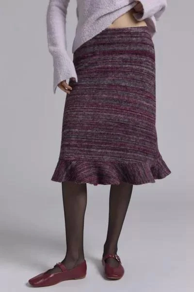 Urban Renewal ReMADE By UO Remnants Knee Length Sweater Skirt 3